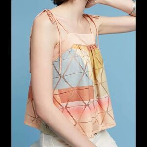 Anthropologie Akemi + Kin Abstract Geo Blouse